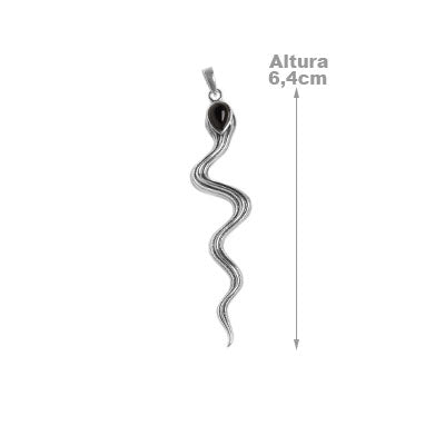 Pingente de Prata Serpente