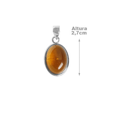 Pingente de Prata com Âmbar