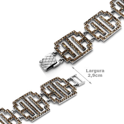 Pulseira de Prata com Marcassitas