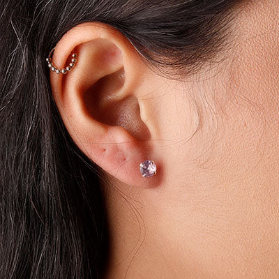 Brinco de Prata com Zircônia