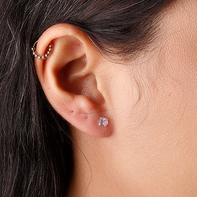 Brinco de Prata com Zircônia