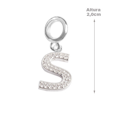 Berloque de Prata Letras - 62434