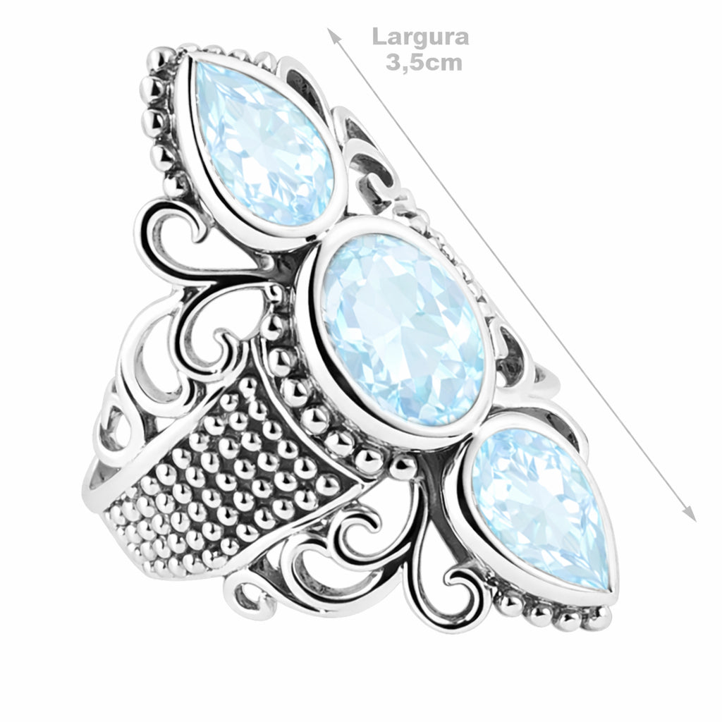 Anel de Prata com Topázio - 66864