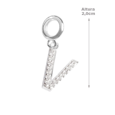 Berloque de Prata Letras - 62434