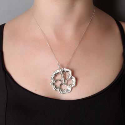 Pingente de Prata Flor