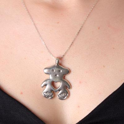 Pingente de Prata Urso