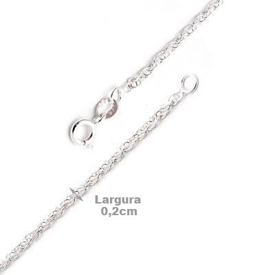 Corrente de Prata Trabalhada - 14297