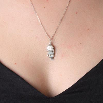 Pingente de Prata Menina