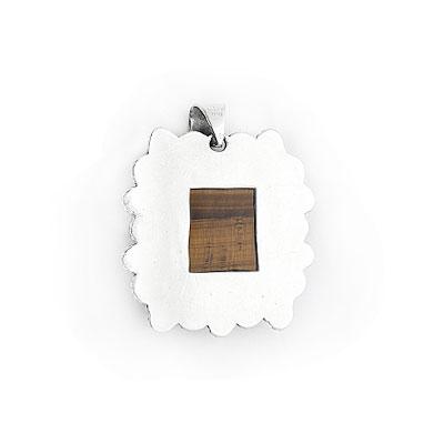 Pingente de Prata com Olho de Tigre