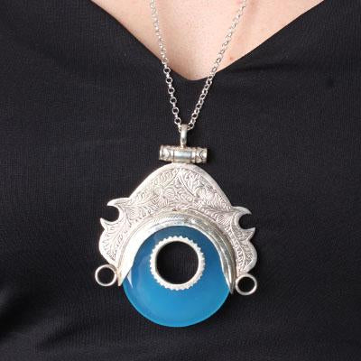 Pingente de Prata com Ágata.