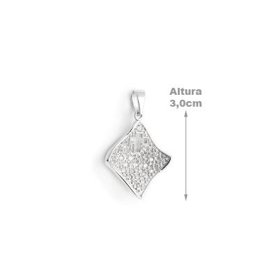 Pingente de Prata Zircônia