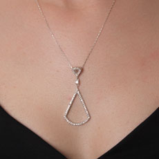 Pingente de Prata Zircônia