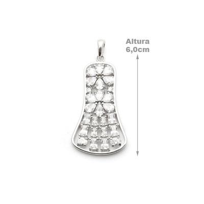 Pingente de Prata com Zircônias