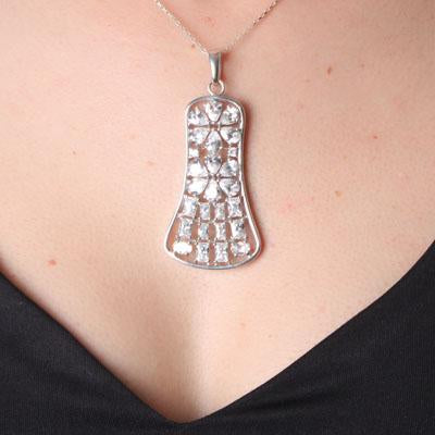 Pingente de Prata com Zircônias