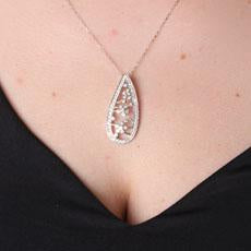 Pingente de Prata Zircônia