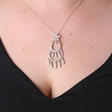 Pingente de Prata com Zircônia