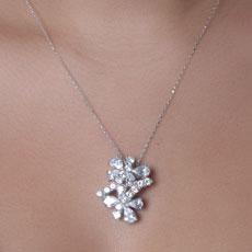 Pingente de Prata com Zircônia