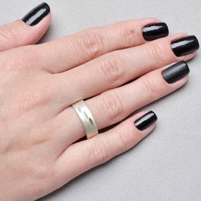 Confecção Aliança de Prata Anatômica