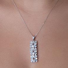 Pingente de Prata com Zircônias