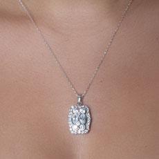 Pingente de Prata com Zircônias
