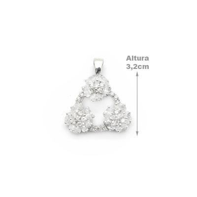 Pingente de Prata com Zircônias