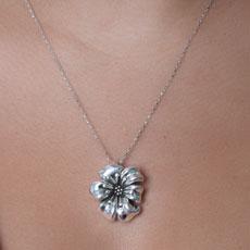 Pingente de Prata Flor