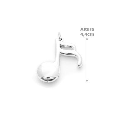 Pingente de Prata Nota Musical