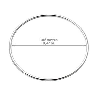 Bracelete de Prata Liso - 19771