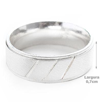 Confecção Aliança de Prata Anatômica - 20084