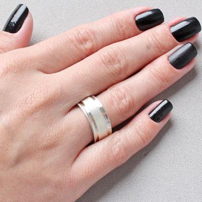 Confecção Aliança de Prata Anatômica - 20086