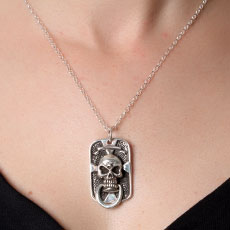 Pingente de Prata Caveira