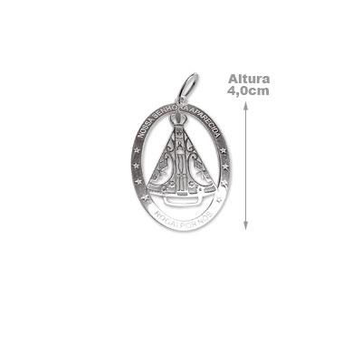 Medalha de Prata com Nossa Senhora Aparecida