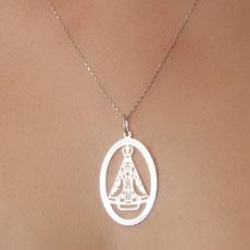 Medalha de Prata com Nossa Senhora Aparecida