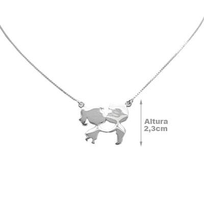 Gargantilha de Prata Namorados