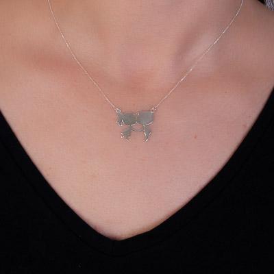 Gargantilha de Prata Namorados