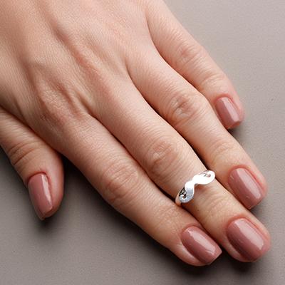 Anel de Prata Dedo do Pé/ Falange Bigode - 25529