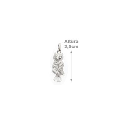 Pingente de Prata Coruja - 25944