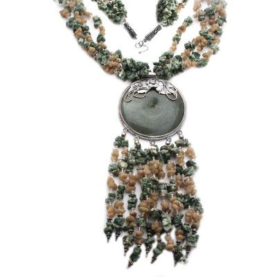 Maxi Colar de Prata com Jaspe