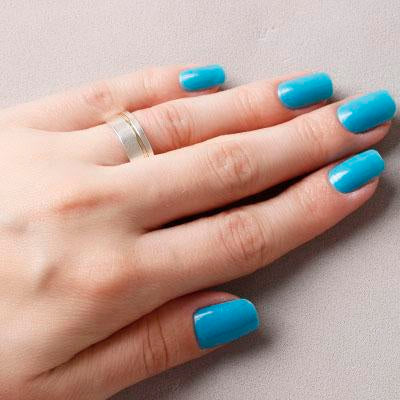 Confecção de Aliança de Prata Reta com Filete de Ouro - 29855