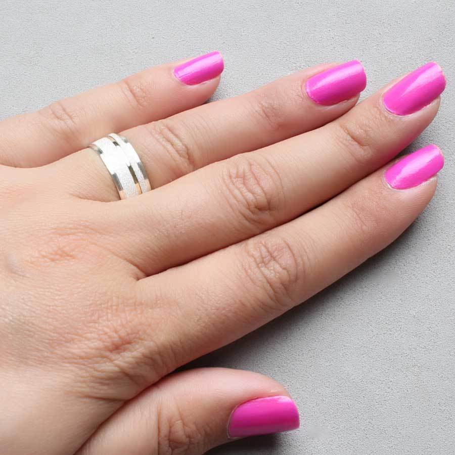 Confecção de Aliança de Prata Reta Diamantada com Filete de Ouro-30314