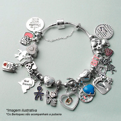 Pulseira para Berloque de Prata Memories - 30420