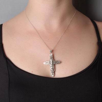 Pingente de Prata Cruz Vazada