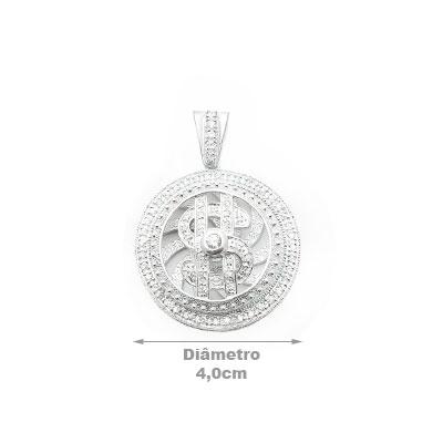 Pingente de Prata com Zircônias