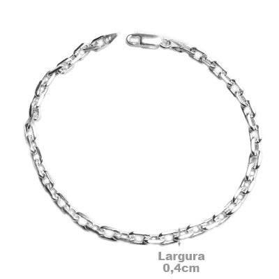 Pulseira de Prata em Elos - 35622