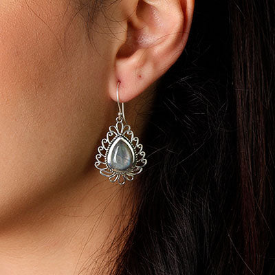 Brinco de Prata com Labradorita - 36812
