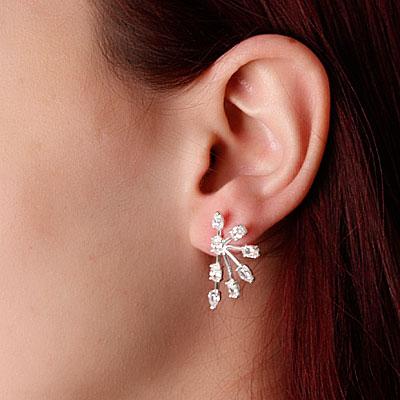 Brinco de Prata com Zircônia - 37229