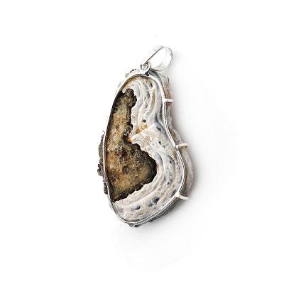 Pingente de Prata com Drusa