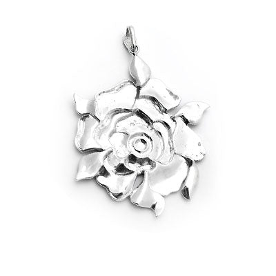 Pingente de Prata Flor com Marcassitas.