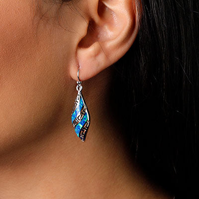 Brinco de Prata com Opala.