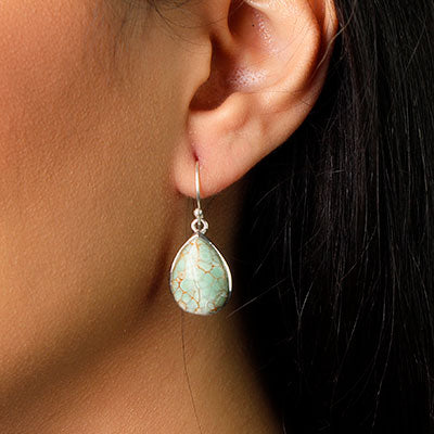 Brinco de Prata com Variscite